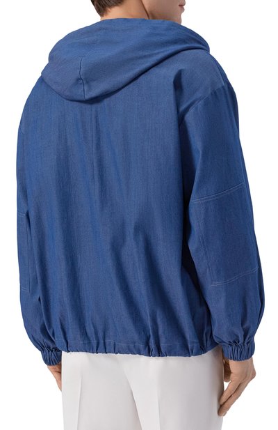 Хлопковая куртка KITON синего цвета по цене 81900 руб., арт. UMC015H0922702_4XL-8XL, фото 4 Хлопковая куртка KITON, арт. UMC015H0922702_4XL-8XL, фото 4