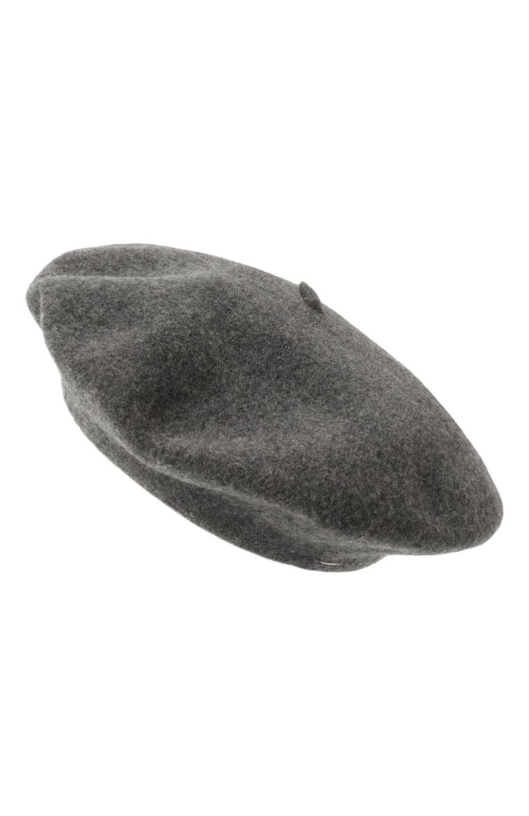 Женский шерстяной берет MAISON MARGIELA серого цвета, арт. S50TC0075/M13115 | Фото 3 (Материал: Шерсть, Текстиль; Нос: Не проставлено)