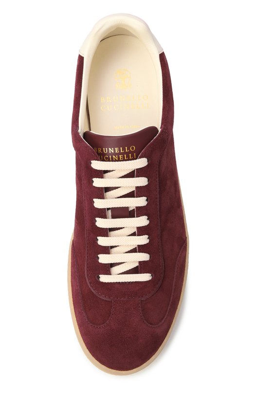 Замшевые кеды Brunello Cucinelli MZUSGGJ336 Бордовый  MZUSGGJ336 Фото 6