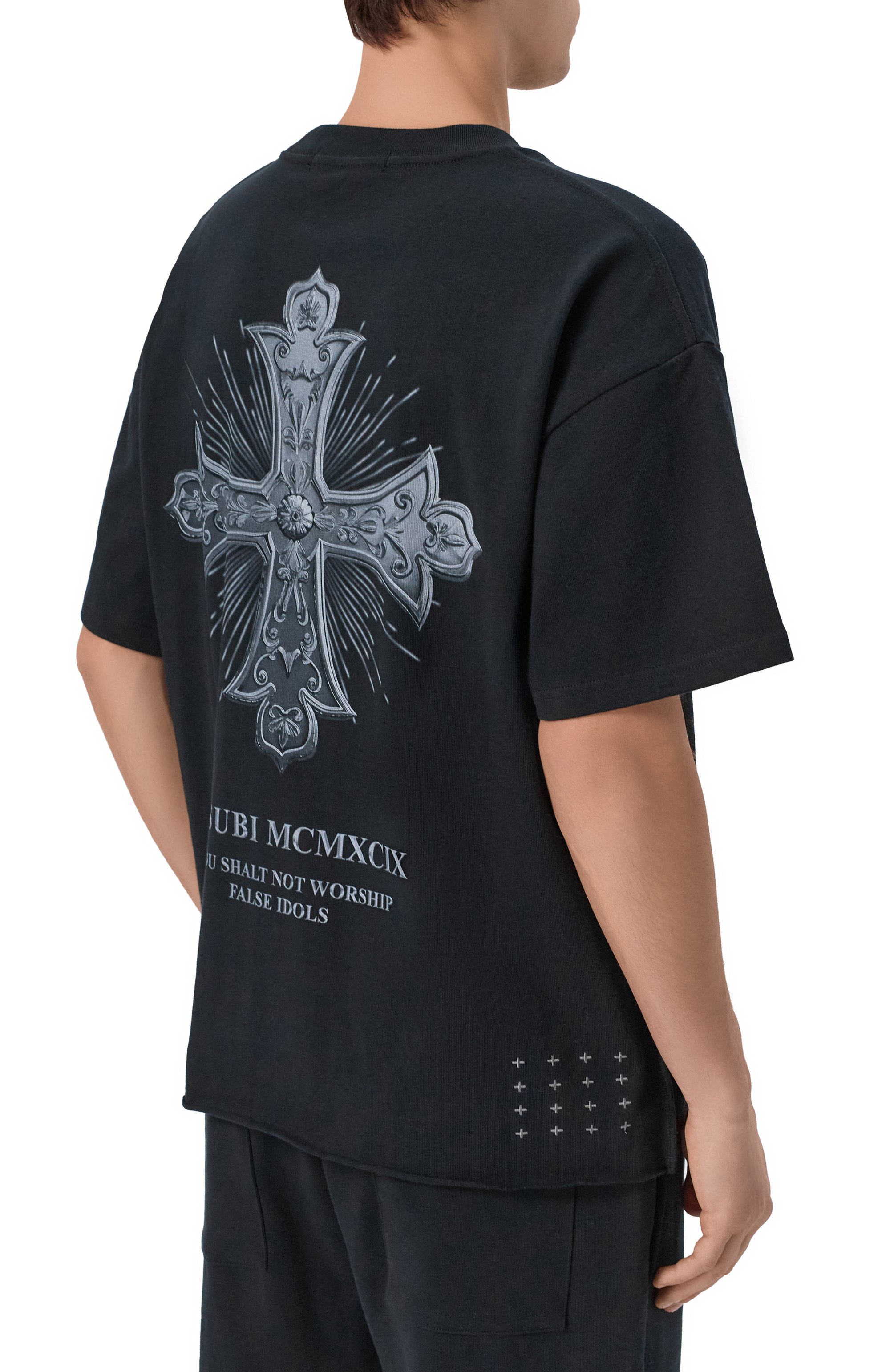 Хлопковая футболка KSUBI черного цвета по цене 18600 руб., арт. MSP26TE036, фото 4 Хлопковая футболка KSUBI, арт. MSP26TE036, фото 4