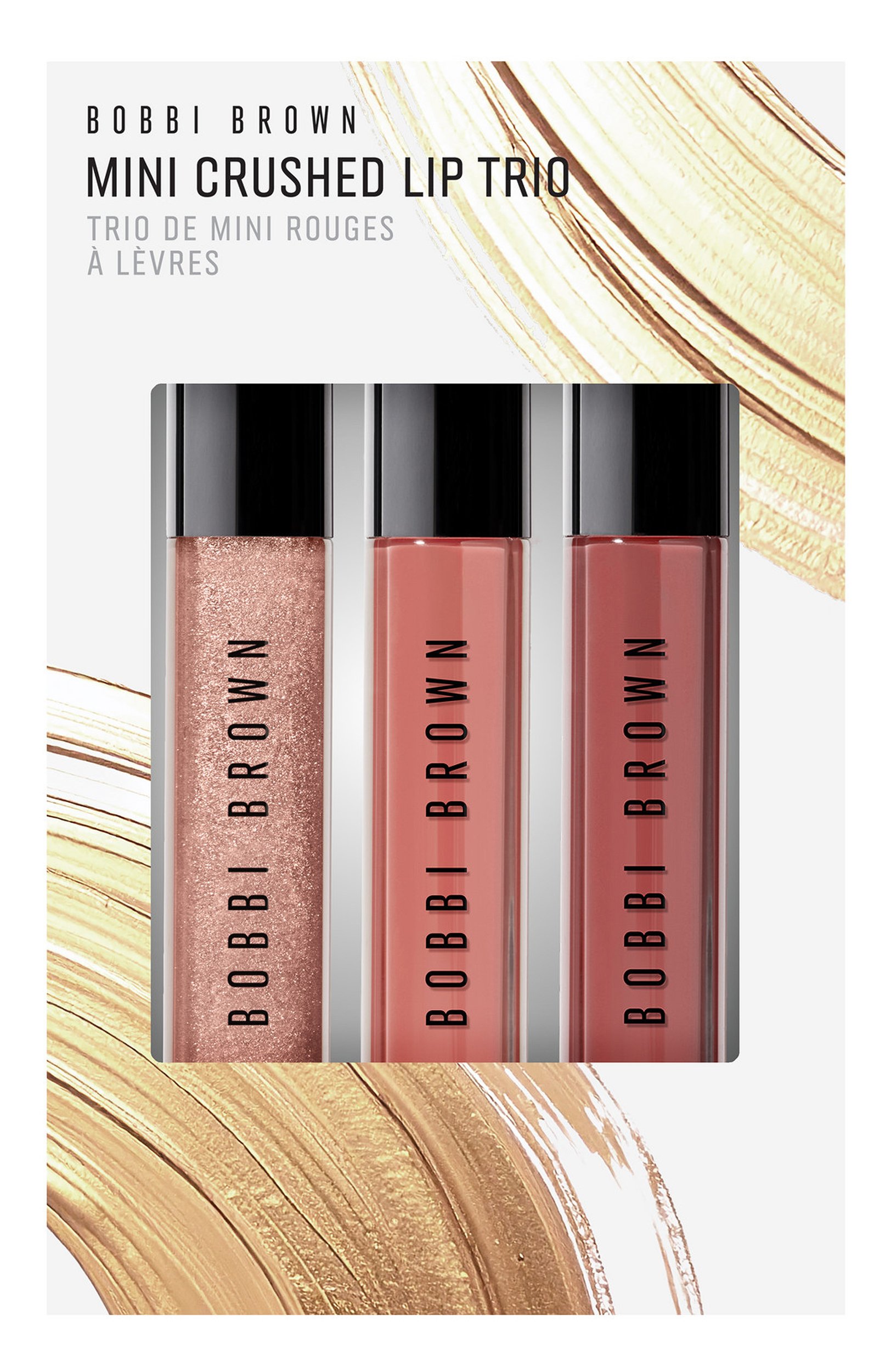 Набор блесков для губ mini crushed lip trio, оттенок bare sparkle/ force of nature/ in the buff (3х4g) BOBBI BROWN, арт. H9E9-Y6, фото 1