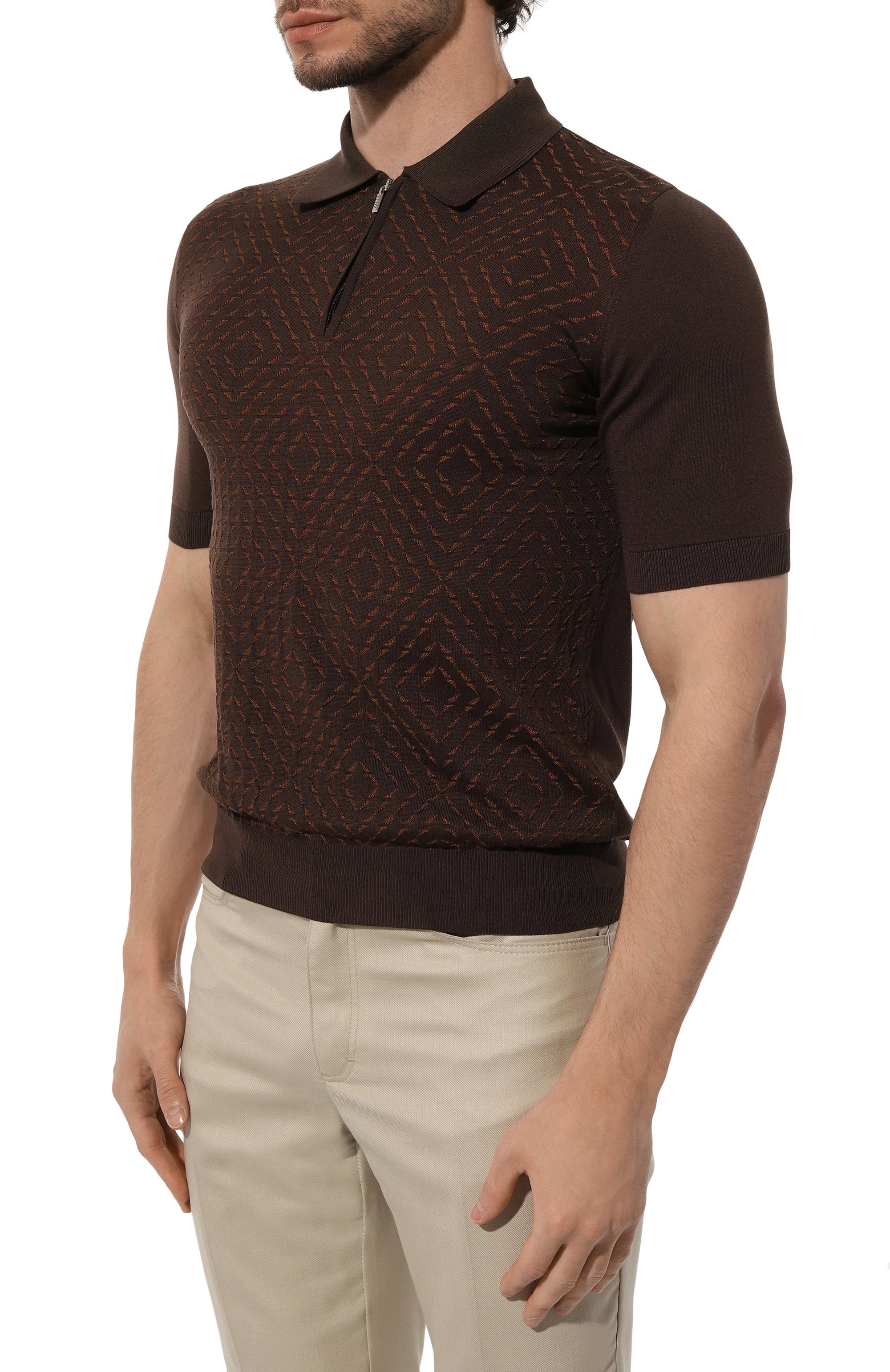 Поло из шелка и хлопка ZILLI, арт. KZP002M0145VVM000, фото 3