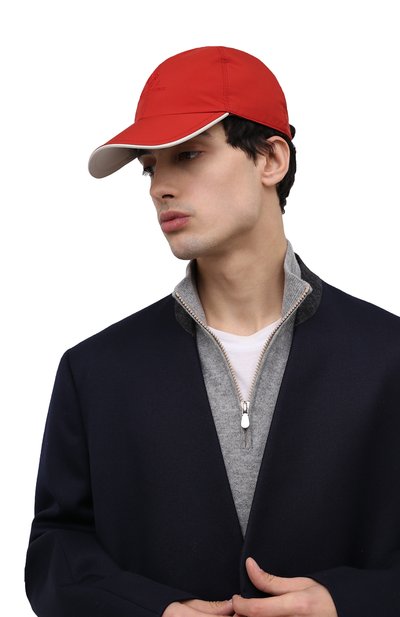 Бейсболка LORO PIANA красного цвета по цене 29950 руб., арт. FAB1977, фото 2 Бейсболка LORO PIANA, арт. FAB1977, фото 2