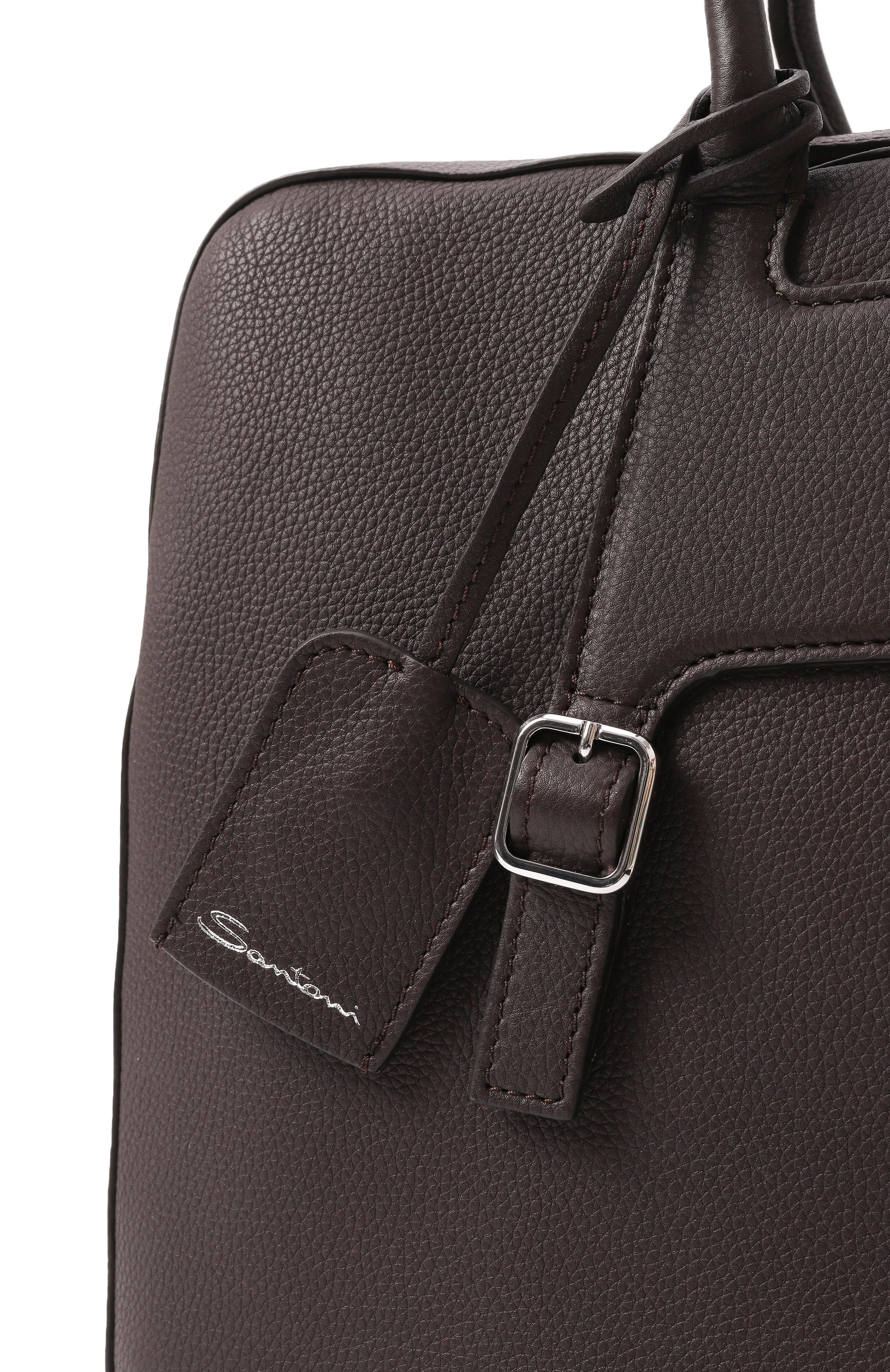 Портфель SANTONI темно-коричневого цвета по цене 165500 руб., арт. UIBGA2432EN-A0P2, фото 3 Портфель SANTONI, арт. UIBGA2432EN-A0P2, фото 3