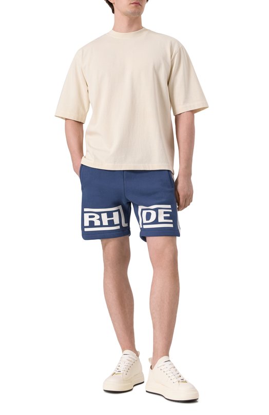 Хлопковые шорты Rhude RHPS25SH02012 Синий  RHPS25SH02012 Фото 2