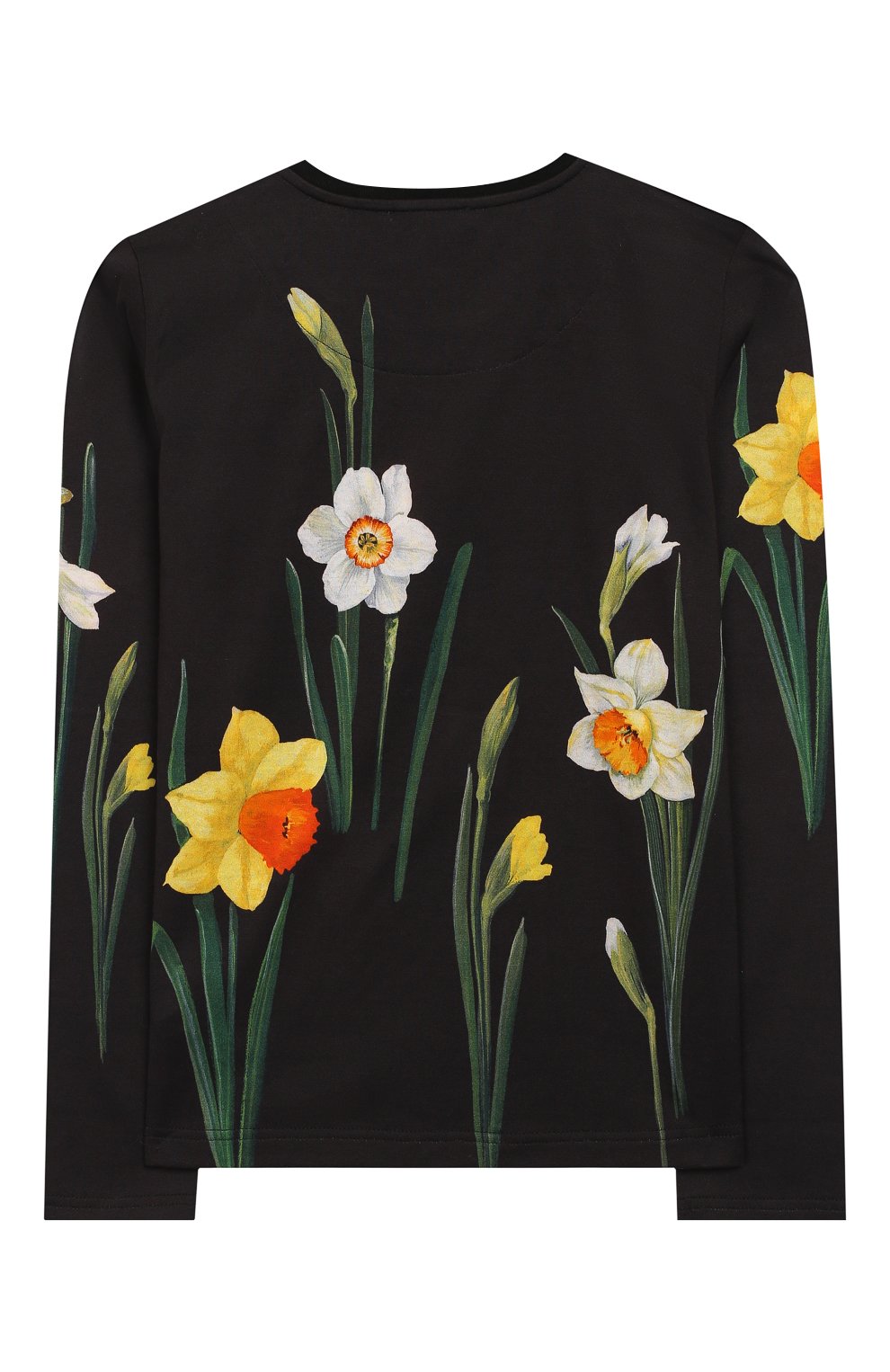 Хлопковый лонгслив с вышивкой пайетками DOLCE & GABBANA, арт. L5JTAY/G7QEH/8-14, фото 2