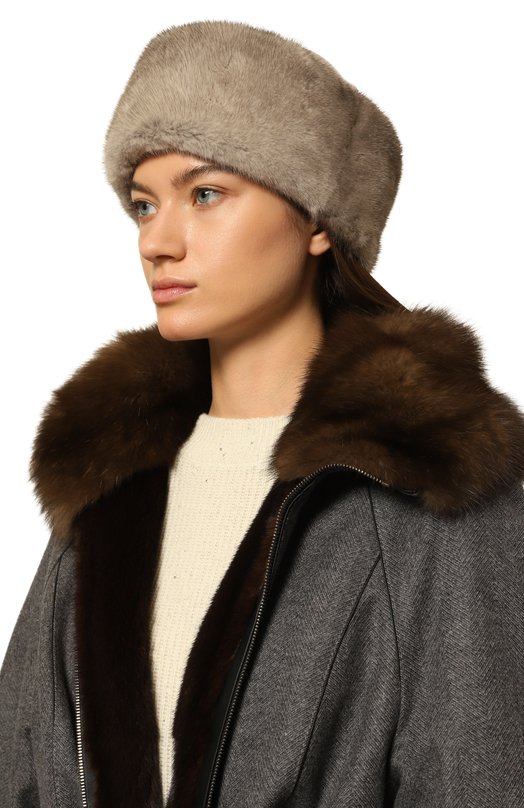 Меховая шапка Татти из норки FurLand 0163500140325601027 Бежевый  0163500140325601027 Фото 2