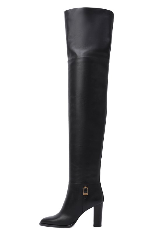 Кожаные ботфорты Julia 85 Saint Laurent 840702/AAFBC Чёрный  840702/AAFBC Фото 4