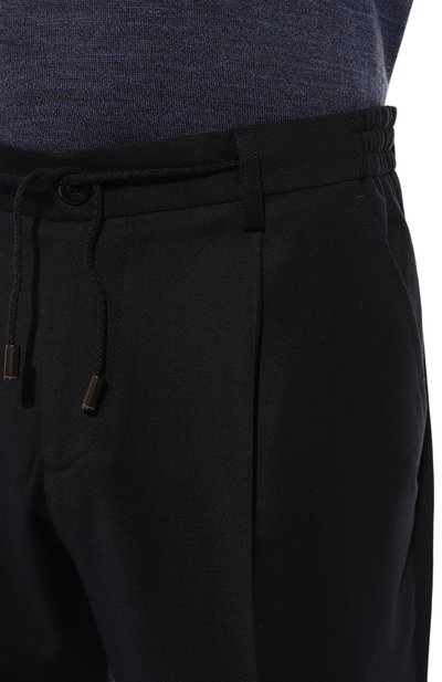 Шерстяные брюки L.B.M. 1911 темно-синего цвета по цене 38200 руб., арт. 8446/44564, фото 5 Шерстяные брюки L.B.M. 1911, арт. 8446/44564, фото 5