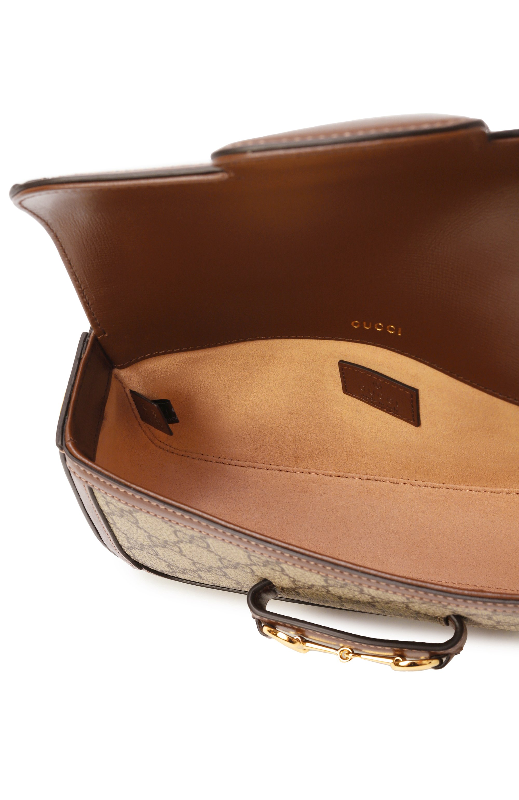 Сумка horsebit 1955 small GUCCI темно-бежевого цвета по цене 464000 руб., арт. 735178/92TCG, фото 5 Сумка horsebit 1955 small GUCCI, арт. 735178/92TCG, фото 5