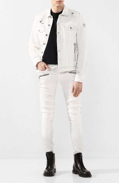 Джинсы BALMAIN белого цвета по цене 119500 руб., арт. TH05442/Z624, фото 2 Джинсы BALMAIN, арт. TH05442/Z624, фото 2