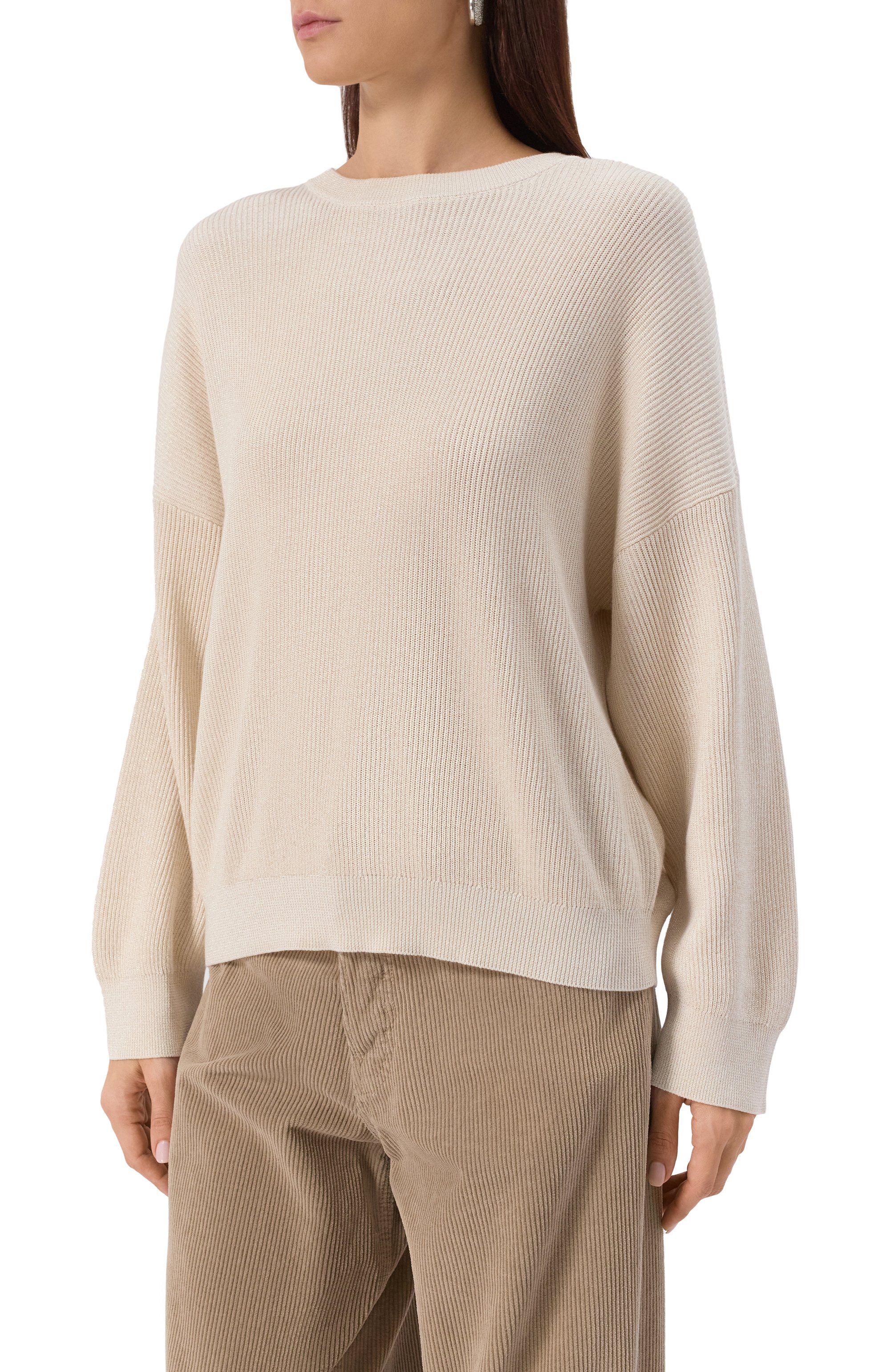 Свитер из хлопка и вискозы BRUNELLO CUCINELLI, арт. MAZ260200P, фото 3