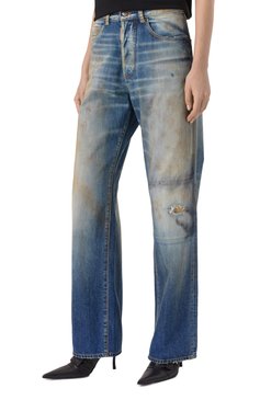 Женские джинсы san diego DSQUARED2 голубого цвета, арт. S75LB1017/S30309 | Фото 3 (Драгоценные камни: Проставлено; Длина (брюки, джинсы): Удлиненные; Материал сплава: Проставлено; Детали: Потертости; Кросс-КТ: Деним; Материал внешний: Деним, Хлопок; Стили: Гранж; Силуэт Ж (брюки и джинсы): Прямые)