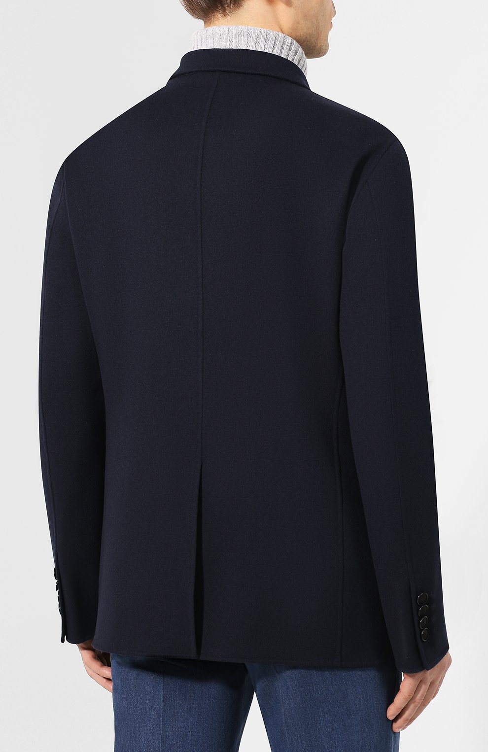 Кашемировый пиджак GIORGIO ARMANI темно-синего цвета по цене 449000 руб., арт. 9WGGG0AU/T009Z, фото 4 Кашемировый пиджак GIORGIO ARMANI, арт. 9WGGG0AU/T009Z, фото 4