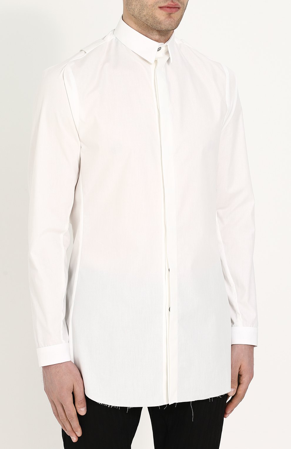 Хлопковая рубашка с необработанным краем MANUEL MARTE, арт. S7202, фото 3