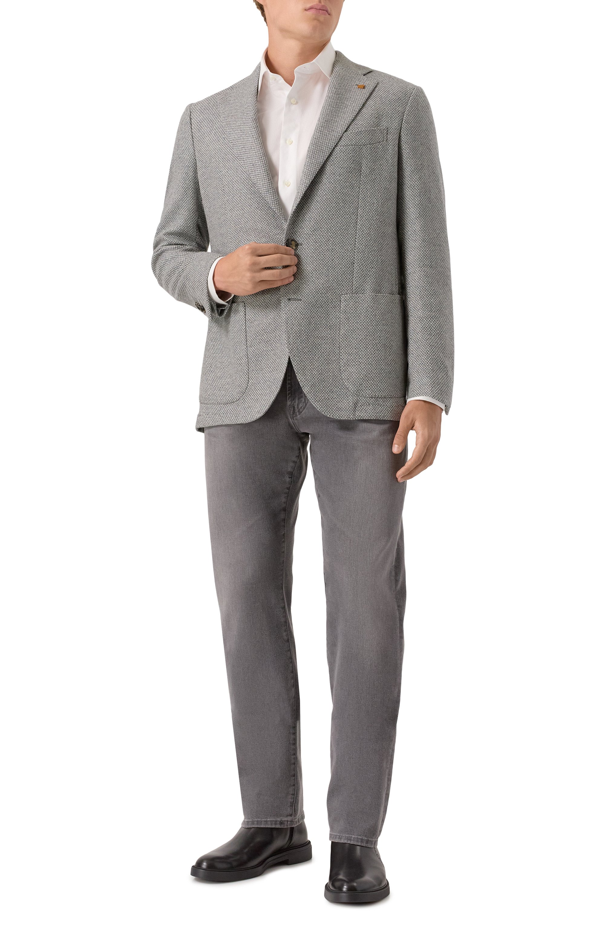 Шерстяной пиджак SARTORIA LATORRE серого цвета по цене 85850 руб., арт. EF74/UI0020, фото 2 Шерстяной пиджак SARTORIA LATORRE, арт. EF74/UI0020, фото 2