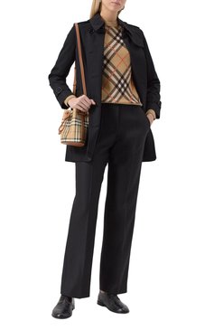 Женский шерстяной пуловер BURBERRY бежевого цвета, арт. 8093486 | Фото 2 (Рукава: Длинные; Материал внешний: Шерсть; Длина (для топов): Стандартные; Материал сплава: Проставлено; Драгоценные камни: Проставлено; Стили: Кэжуэл; Женское Кросс-КТ: Пуловер-одежда)