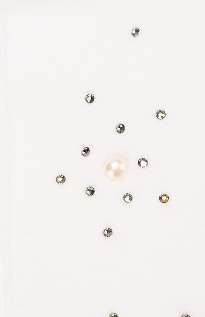 Колготки из хлопка с жемчужинами LA PERLA белого цвета по цене 9620 руб., арт. 47718/000-0, фото 2 Колготки из хлопка с жемчужинами LA PERLA, арт. 47718/000-0, фото 2