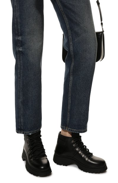 Кожаные ботинки PRADA черного цвета по цене 100000 руб., арт. 1T709M-3LFR-F0002-030, фото 3 Кожаные ботинки PRADA, арт. 1T709M-3LFR-F0002-030, фото 3