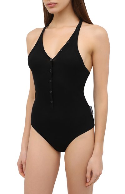 Хлопковое боди DSQUARED2 черного цвета по цене 19400 руб., арт. D8F0B3310, фото 3 Хлопковое боди DSQUARED2, арт. D8F0B3310, фото 3