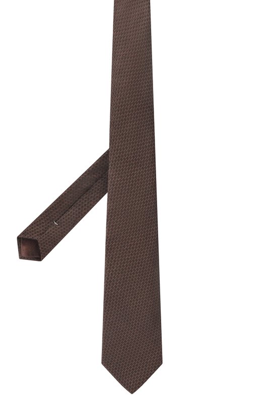 Шелковый галстук Canali 18/HJ04542 Коричневый  18/HJ04542 Фото 3