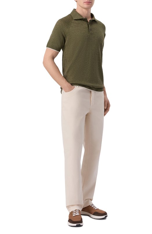 Текстильные кроссовки Kiton USSA031N01217 Коричневый  USSA031N01217 Фото 2