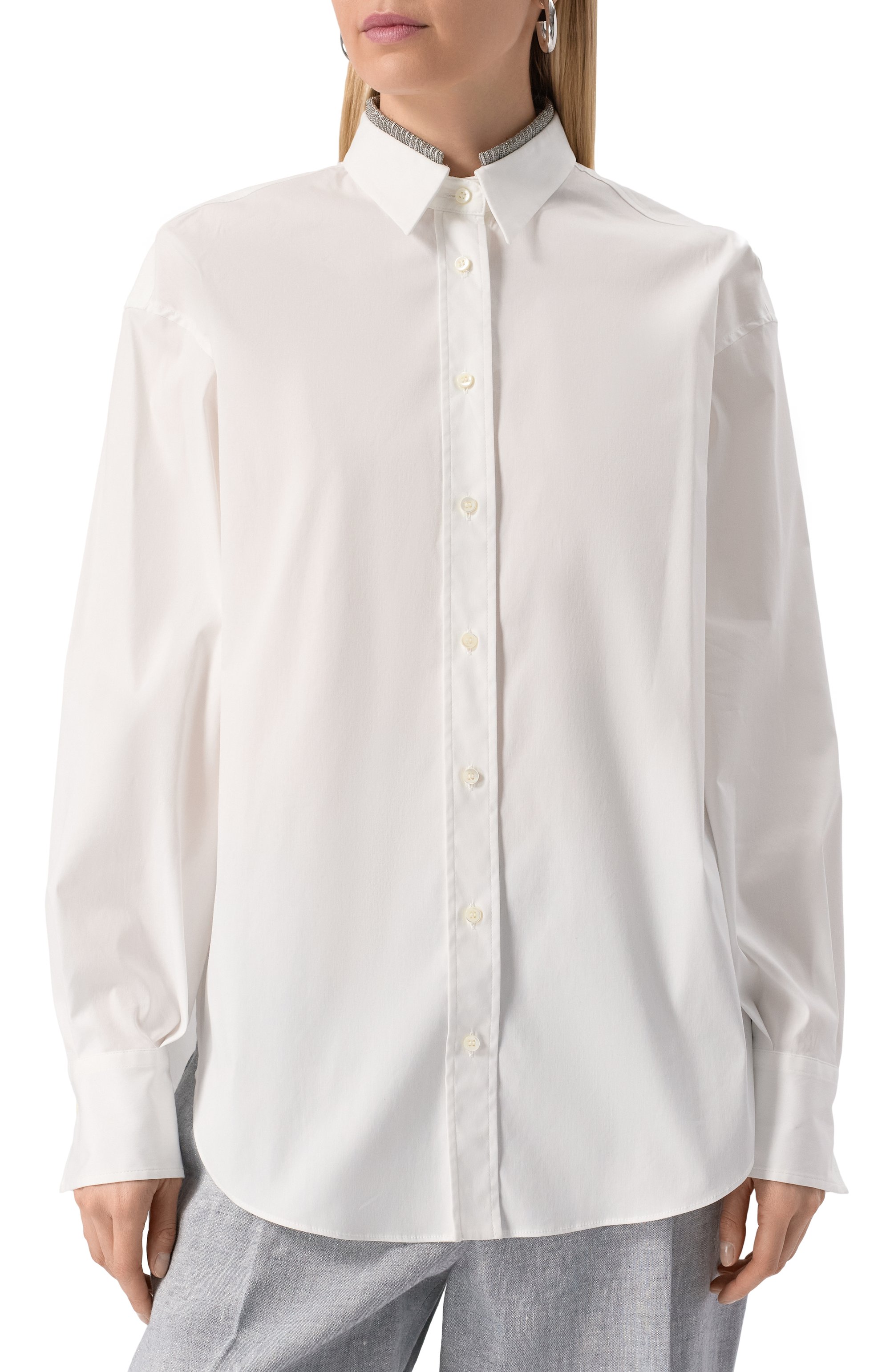 Хлопковая рубашка BRUNELLO CUCINELLI, арт. M0091NQ336, фото 3