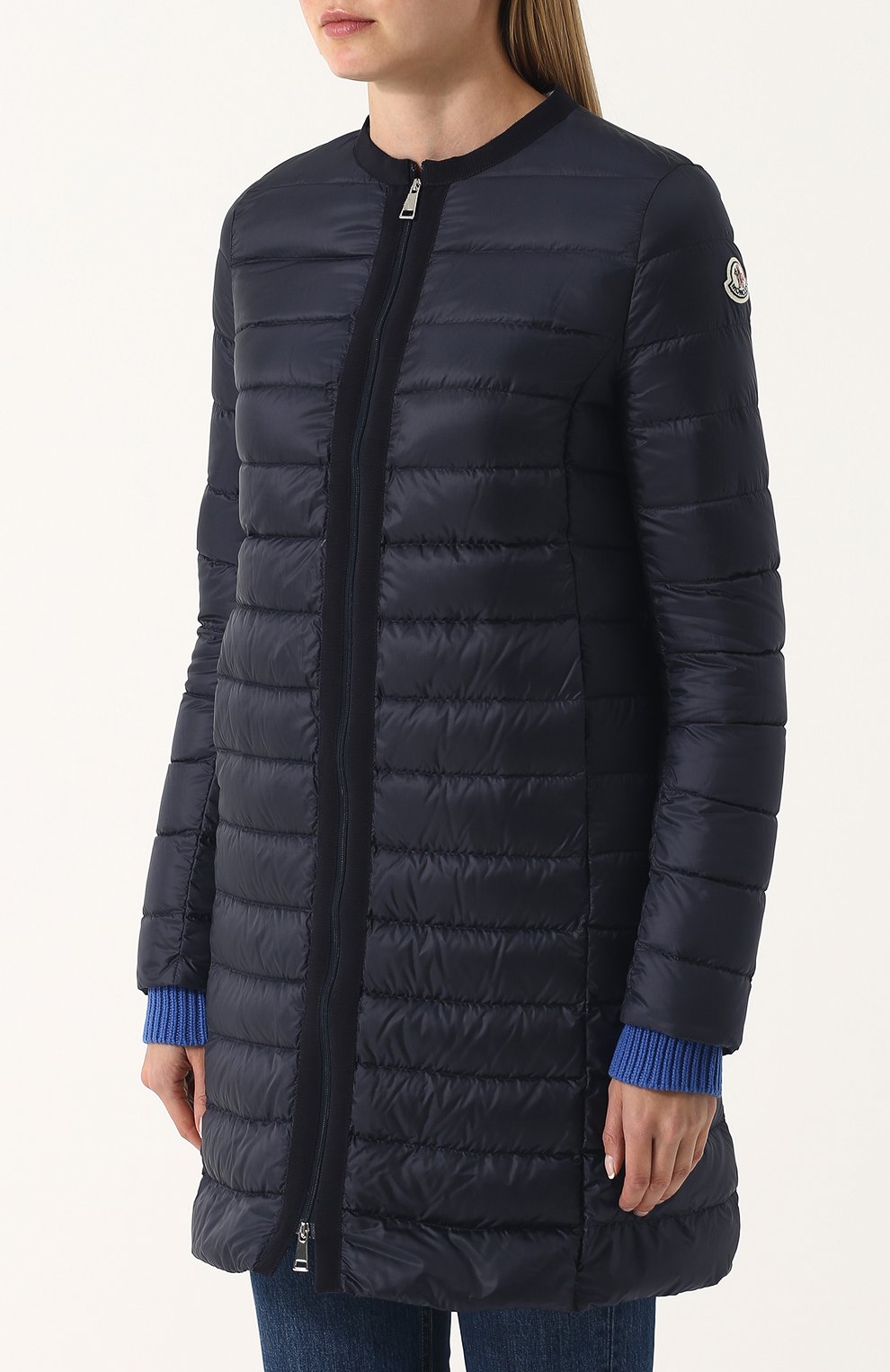 Стеганый пуховик на молнии с круглым вырезом MONCLER, арт. D1-093-49322-94-53048, фото 3