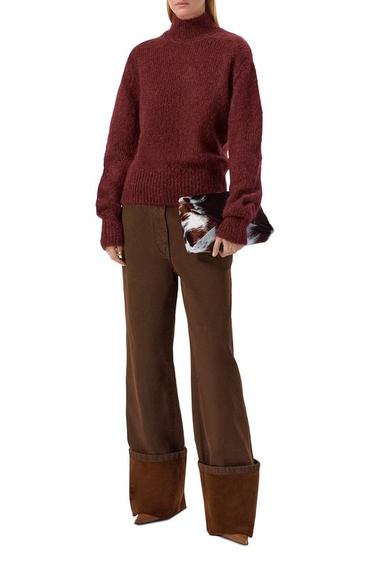 Шерстяной свитер Dries Van Noten 252-011249-2733 Бордовый  252-011249-2733 Фото 2