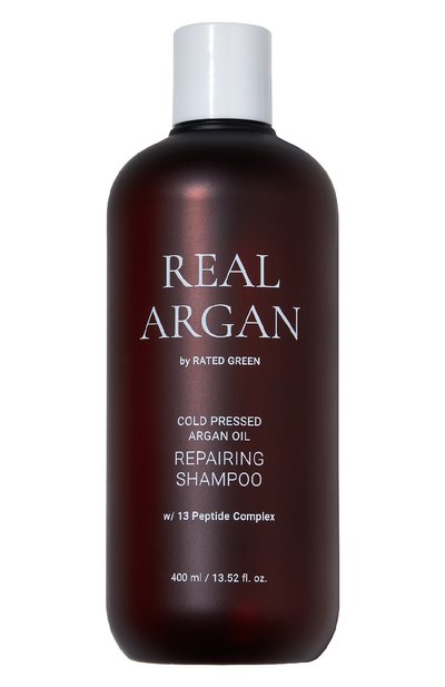 Женский восстанавливающий шампунь с маслом арганы для сухих, вьющихся и поврежденных волос (400ml) RATED GREEN, арт. 8809514550580