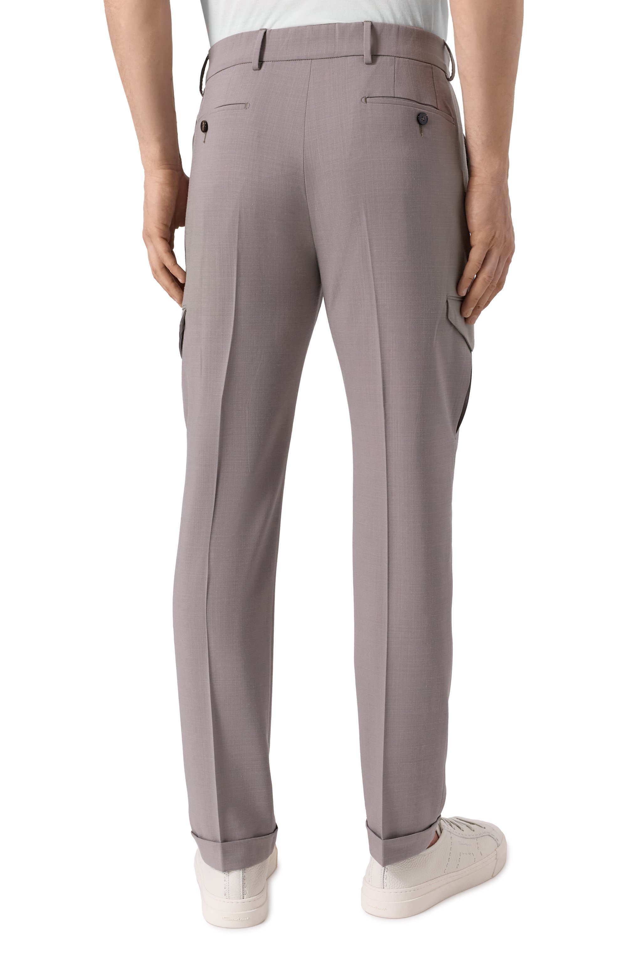 Брюки-карго из шерсти и шелка BERWICH, арт. YRETR0 CARG0/MZ1243, фото 4