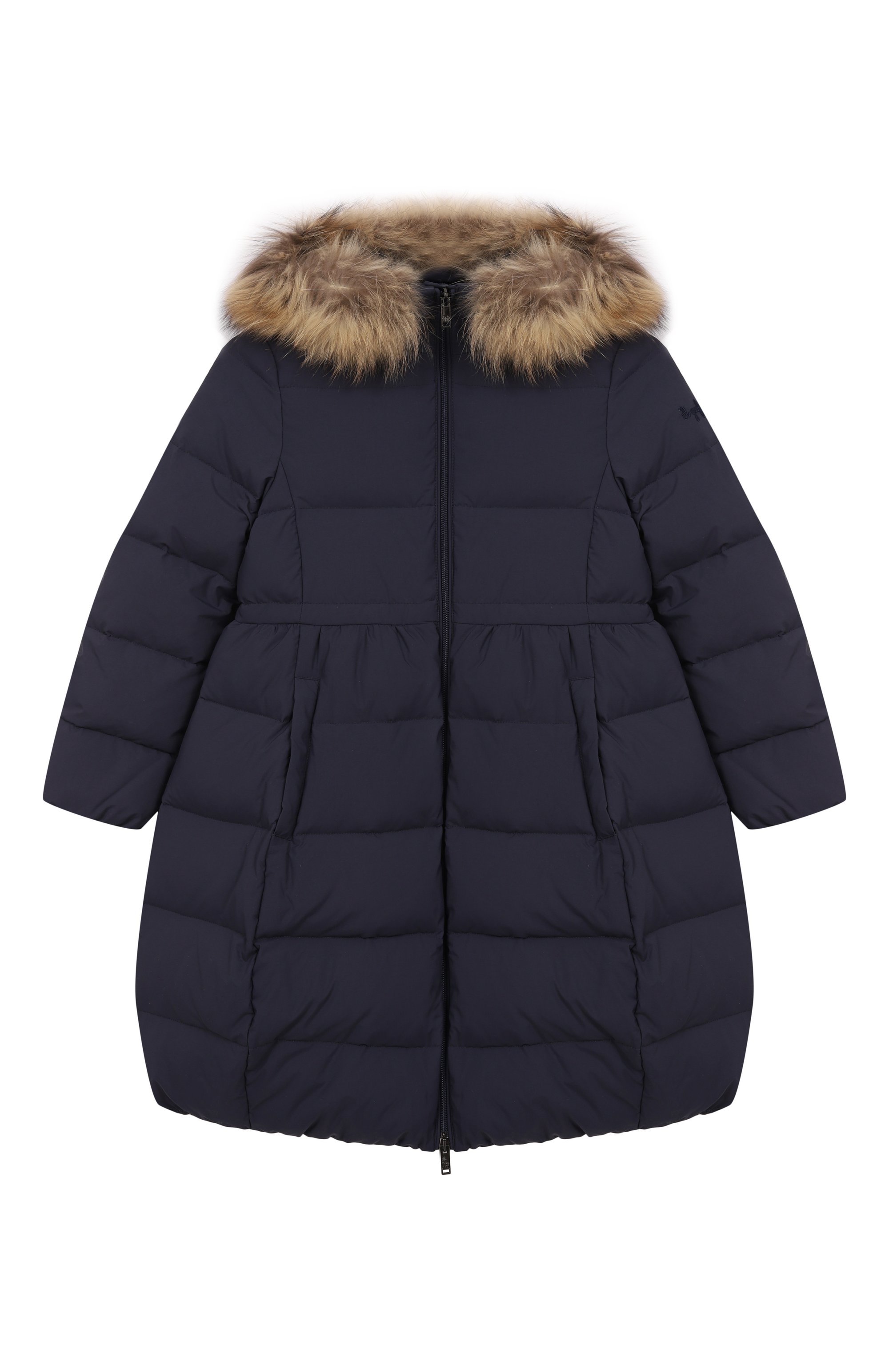 Пуховое пальто с отделкой из енота IL GUFO, арт. A25GGP0005N0108/10-14, фото 1