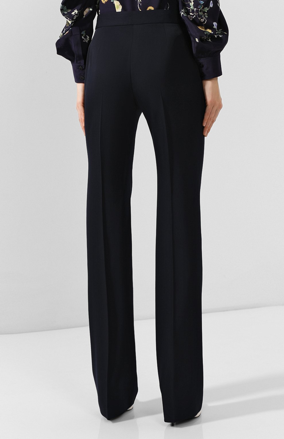 Шерстяные брюки STELLA MCCARTNEY темно-синего цвета по цене 58200 руб., арт. 571968/SHB55, фото 4 Шерстяные брюки STELLA MCCARTNEY, арт. 571968/SHB55, фото 4