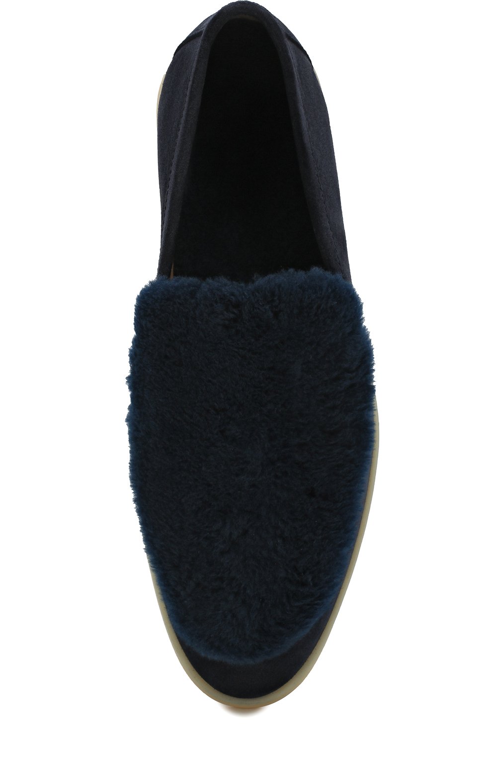 Замшевые лоферы summer walk с отделкой из меха нутрии LORO PIANA, арт. FAI2355, фото 5