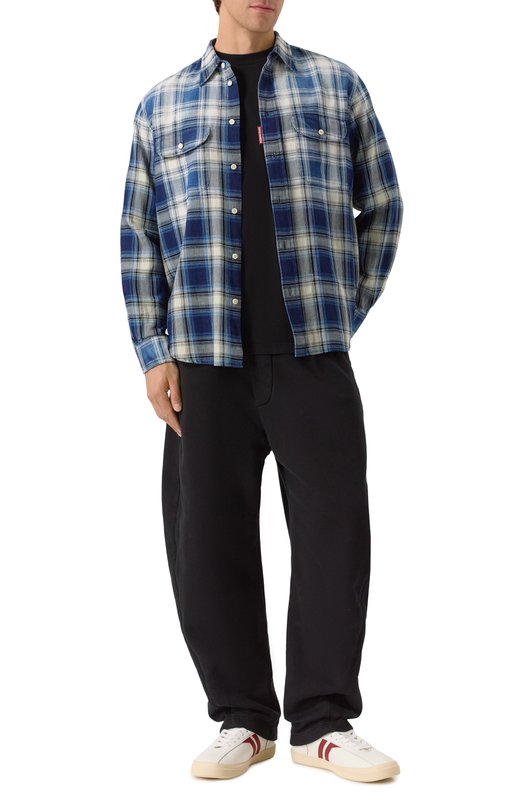 Хлопковые брюки Dsquared2 S74KB1037/S25516 Чёрный  S74KB1037/S25516 Фото 2