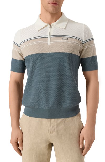 Поло из хлопка и шелка ZILLI, арт. KZP002M0142VTHL00, фото 3