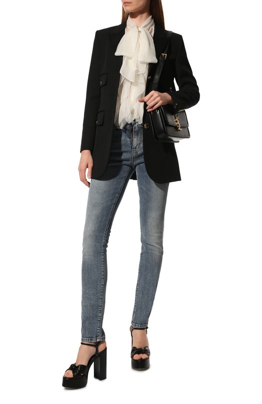 Кожаные босоножки Bianca Saint Laurent 606713/1N800 Чёрный  606713/1N800 Фото 2