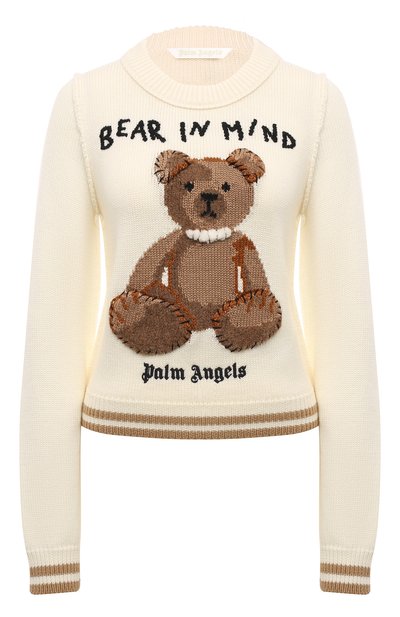 Женский шерстяной пуловер PALM ANGELS, арт. PWHE070F24KNI001