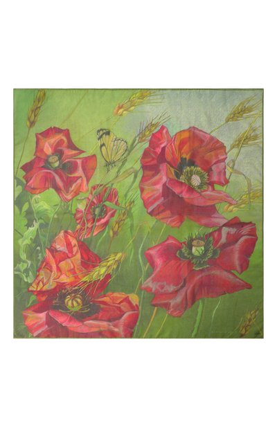 Шелковый платок маки GOURJI, арт. 91140637/9151172, фото 4