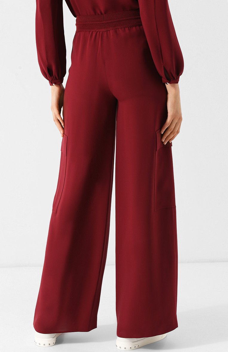 Однотонные шелковые брюки с накладными карманами LORO PIANA, арт. FAI1768, фото 4