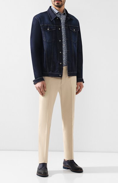 Кожаные дерби с перфорацией DOUCAL'S, арт. DU1188BATHUF155BB03, фото 2