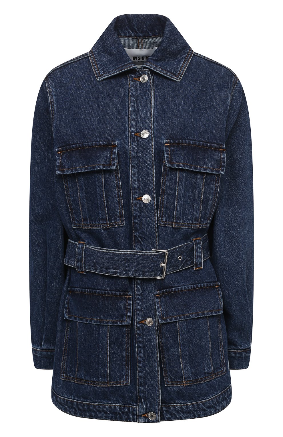 Джинсовая куртка MSGM синего цвета по цене 46150 руб., арт. 2941MDH49L 207729, фото 1 Джинсовая куртка MSGM, арт. 2941MDH49L 207729, фото 1