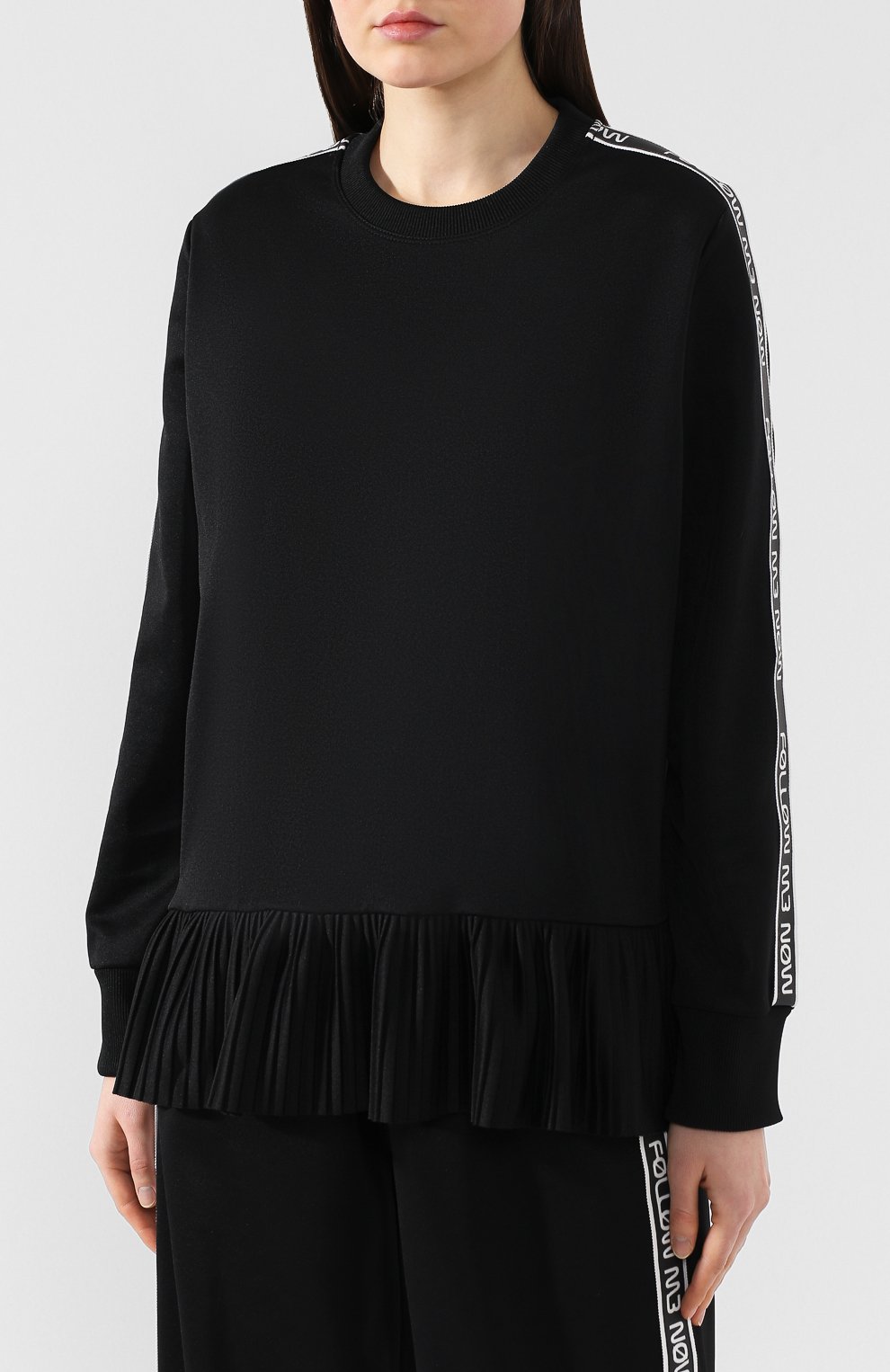 Пуловер с оборкой REDVALENTINO черного цвета по цене 29950 руб., арт. RR3MF00L/ZID, фото 3 Пуловер с оборкой REDVALENTINO, арт. RR3MF00L/ZID, фото 3