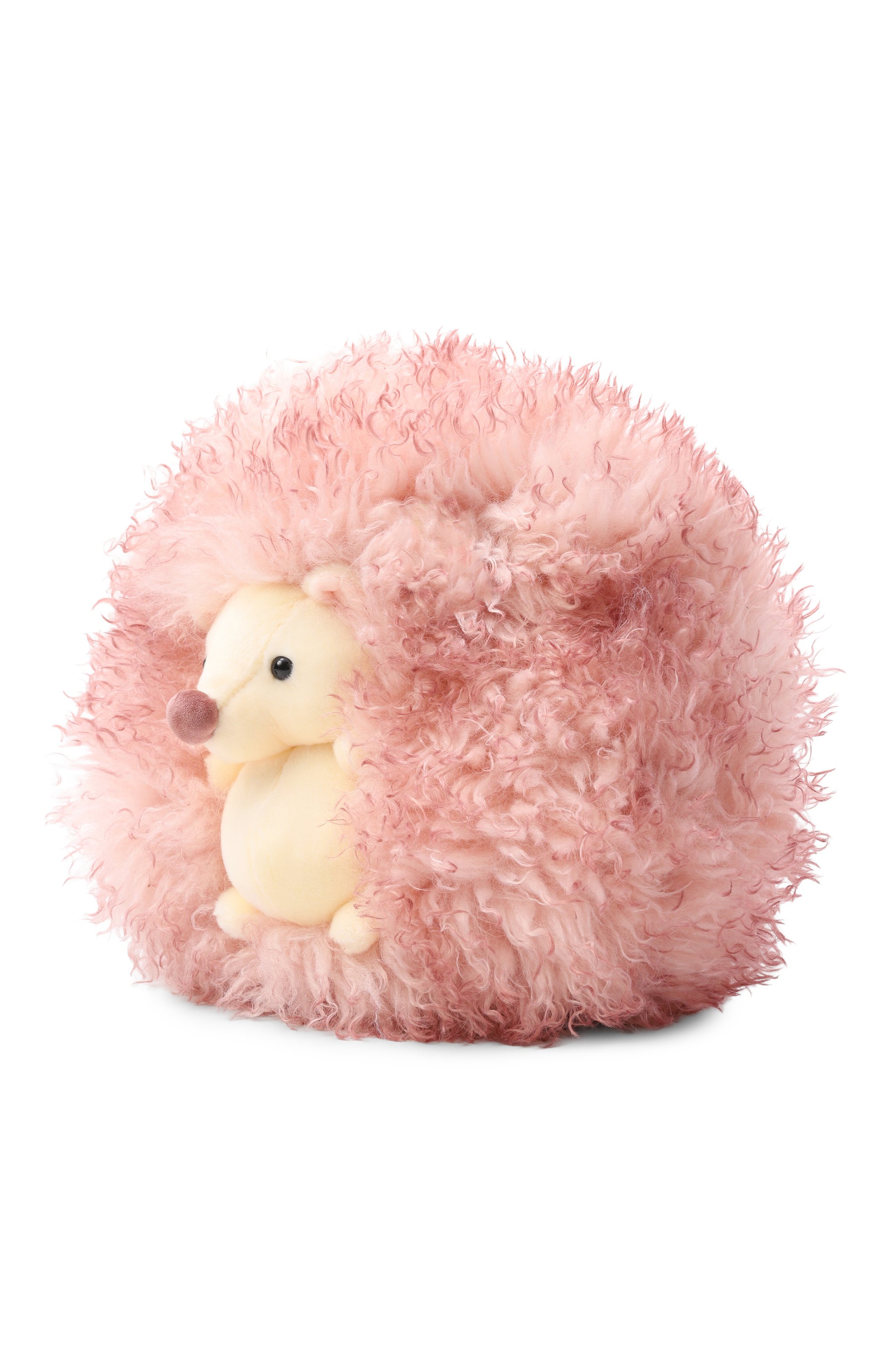 Мягкая игрушка ежик из овчины CAROLON светло-розового цвета по цене 15000 руб., арт. МИ-25-ЕЖ-002, фото 2 Мягкая игрушка ежик из овчины CAROLON, арт. МИ-25-ЕЖ-002, фото 2