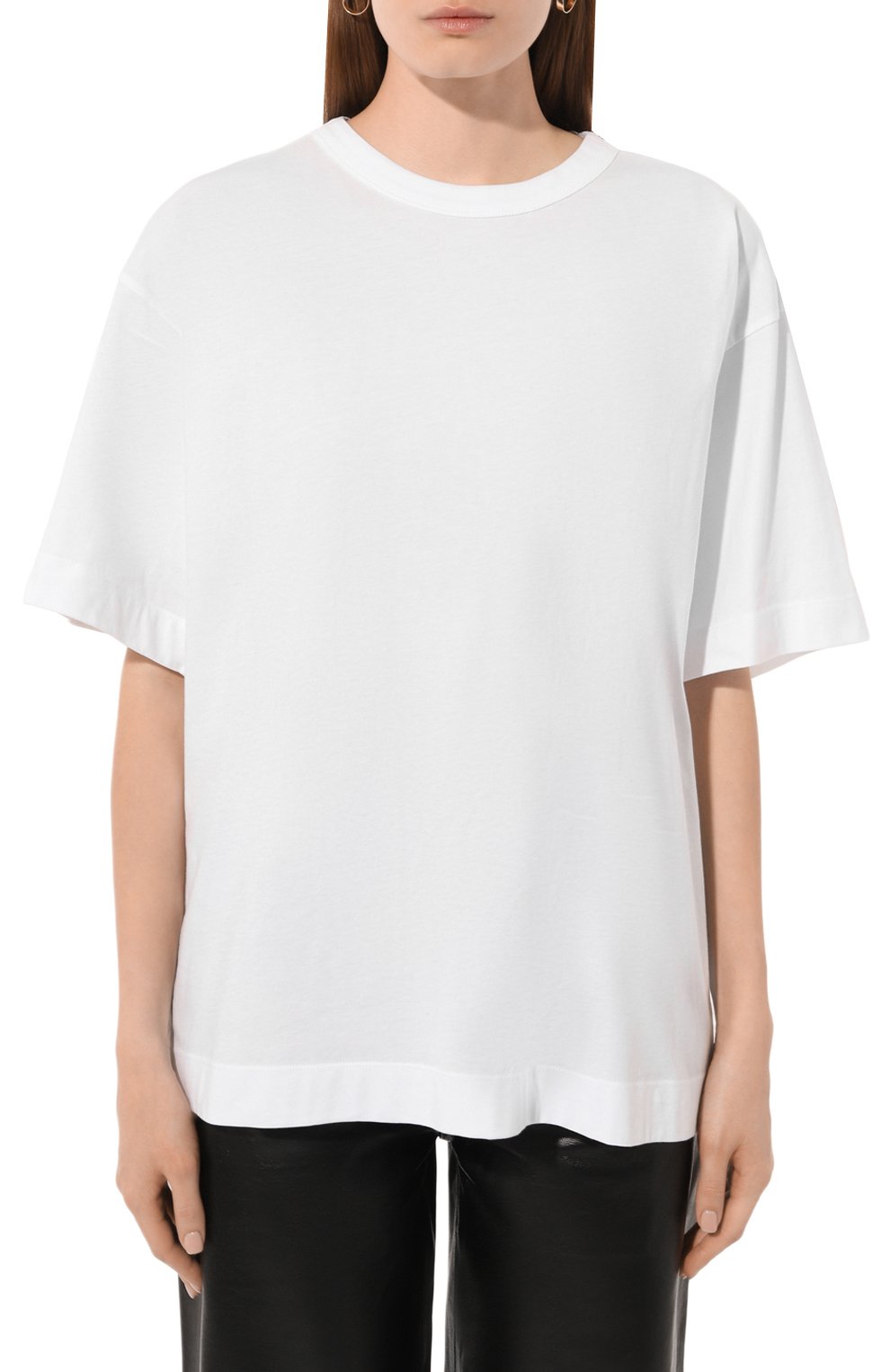 Хлопковая футболка DRIES VAN NOTEN белого цвета по цене 26350 руб., арт. 011102-8600, фото 3 Хлопковая футболка DRIES VAN NOTEN, арт. 011102-8600, фото 3