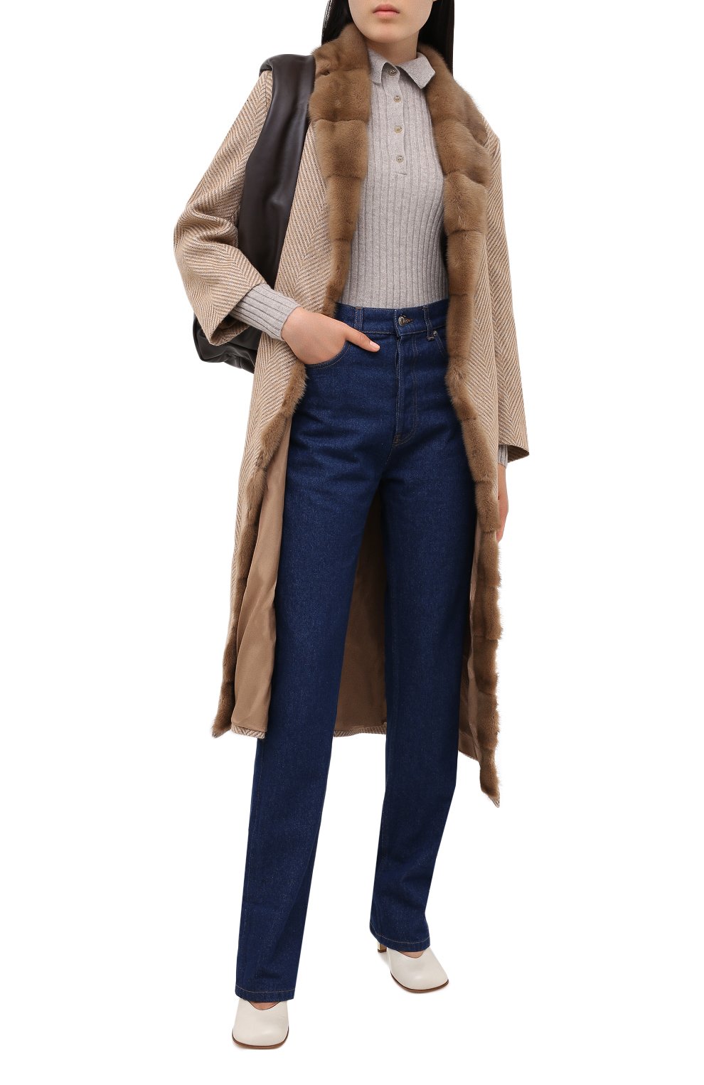 Шерстяное пальто с меховой отделкой SIMONETTA RAVIZZA, арт. ELLEN3/SS509, фото 2