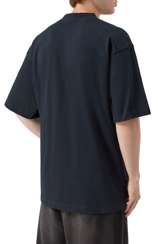 Хлопковая футболка Balenciaga 764235/TSVU4 Серый  764235/TSVU4 Фото 4