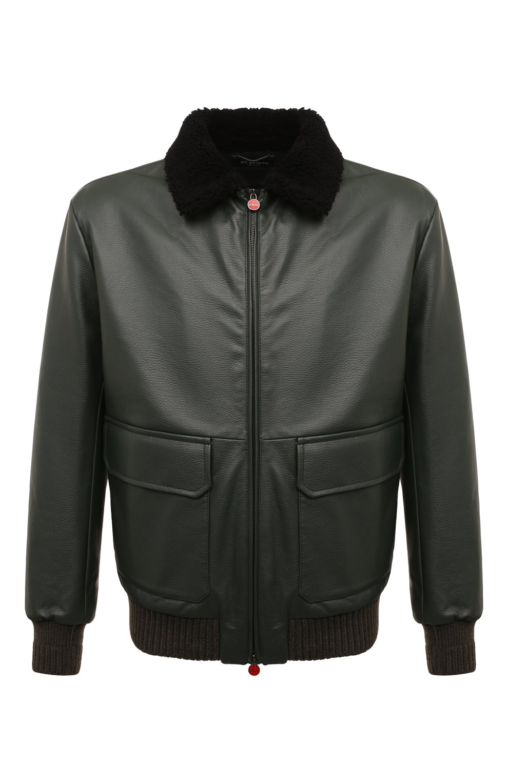 Кожаный бомбер с воротником из овчины KITON, арт. UW1991V0422F13, фото 1