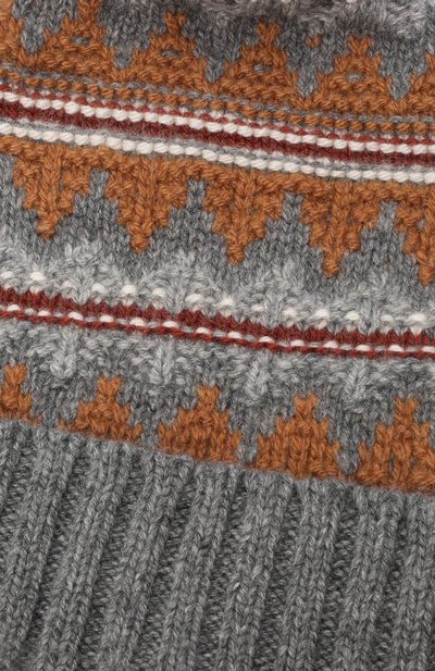 Кашемировая шапка LORO PIANA серого цвета по цене 66400 руб., арт. FAL9616, фото 3 Кашемировая шапка LORO PIANA, арт. FAL9616, фото 3