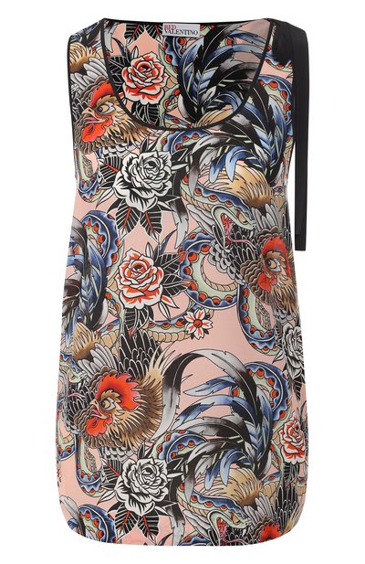 Женский шелковый топ REDVALENTINO, арт. RR0AEA35/XBL